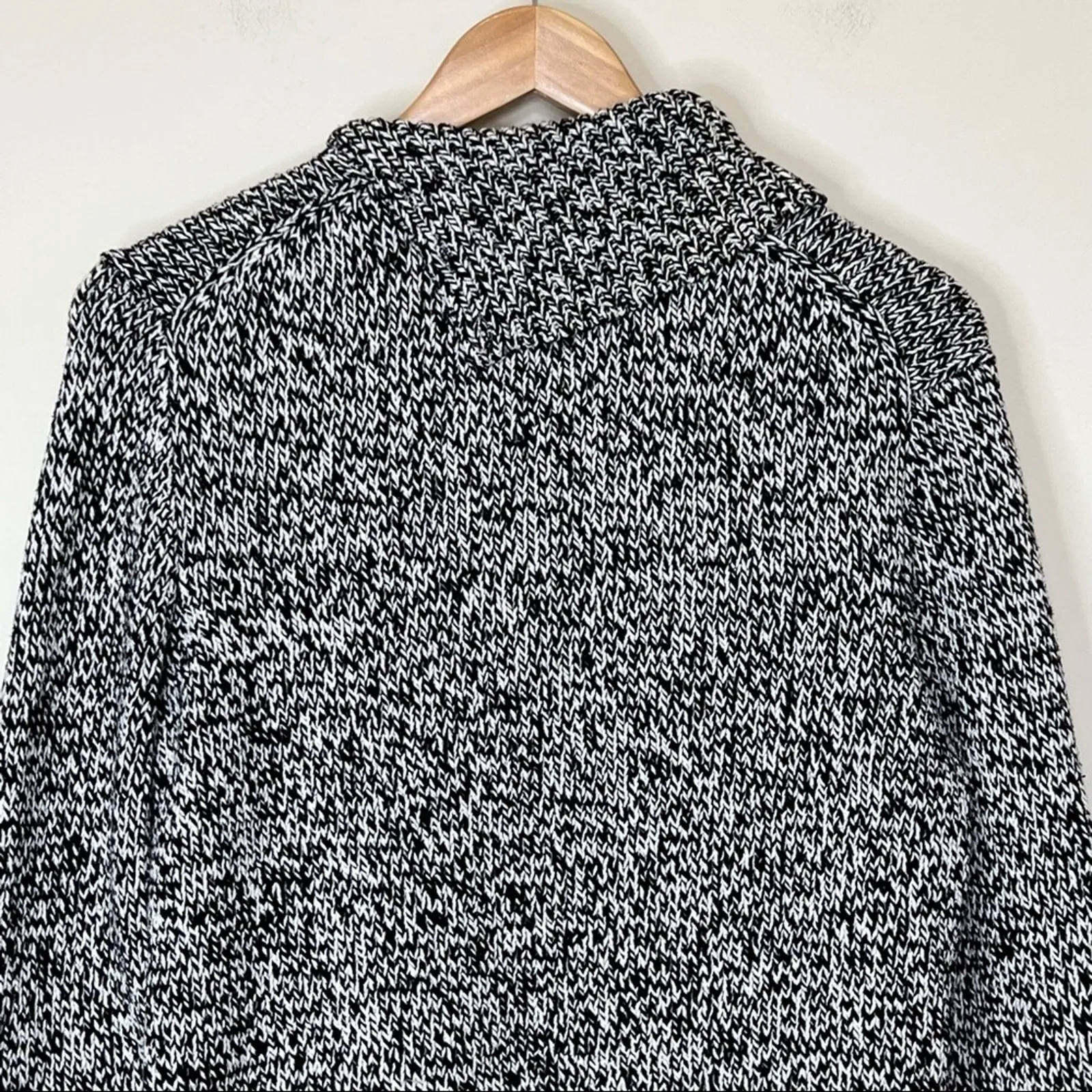Jones New York Country sweater M gray heather split collar pullover - Image 4