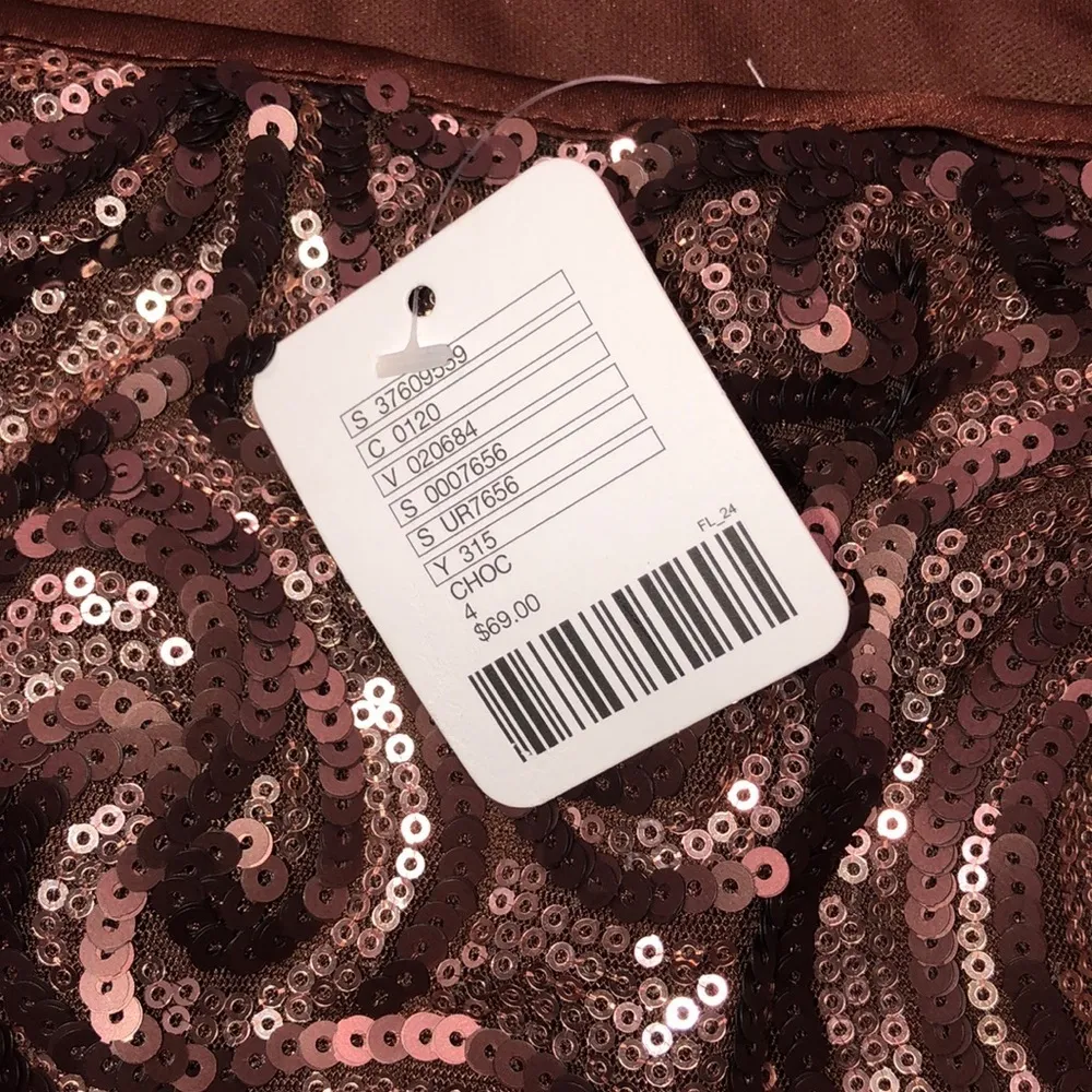 SILENCE + NOISE NWT brown sequin party mini skirt - Image 3