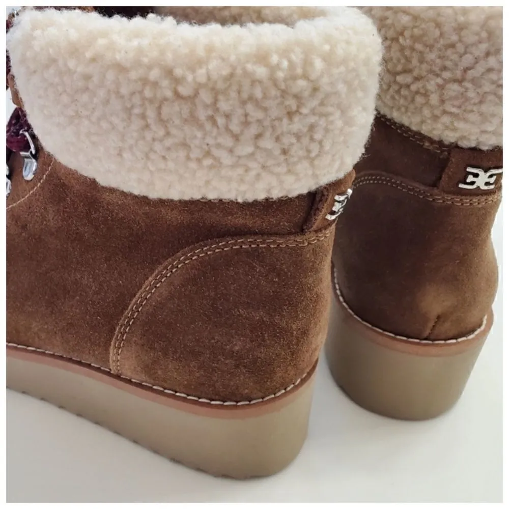 Sam Edelman Franc Lace-up Round-toe Hiker Ankle Boot TOFEE - Image 14