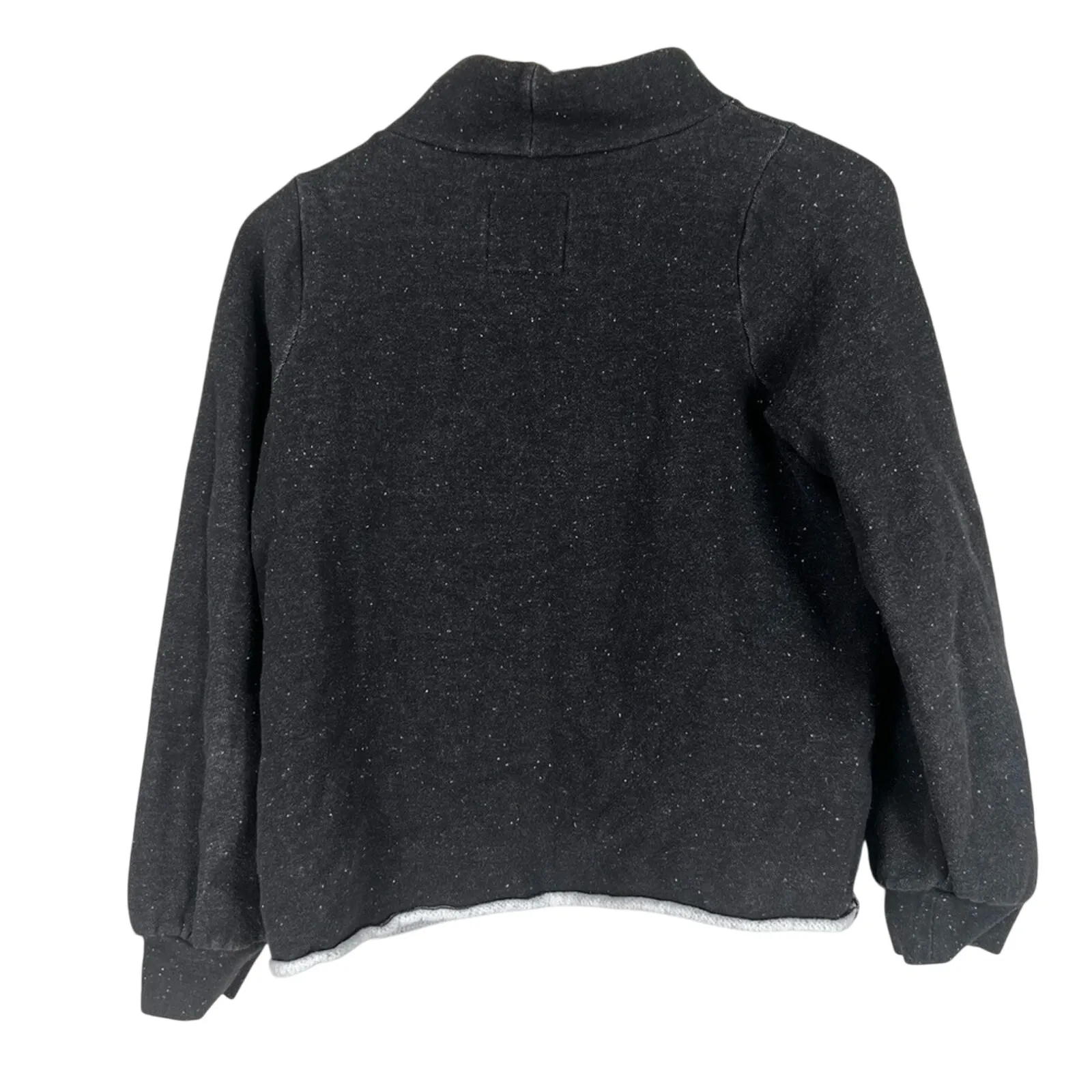 Madewell Betterterry Relaxed Turtleneck Sweatshirt Womens XS Black Minimalist - Image 6