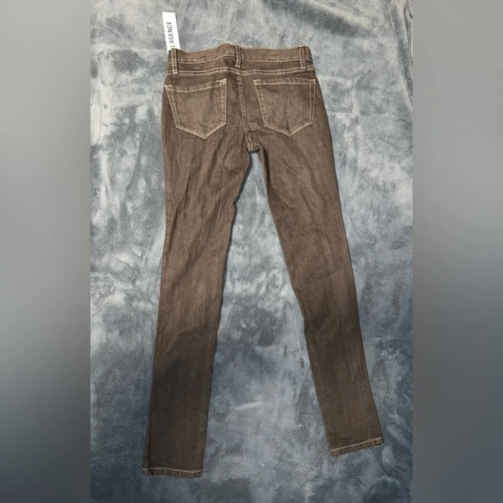 New L'Agence Women's Brown Jeans distressed skinny - Image 3