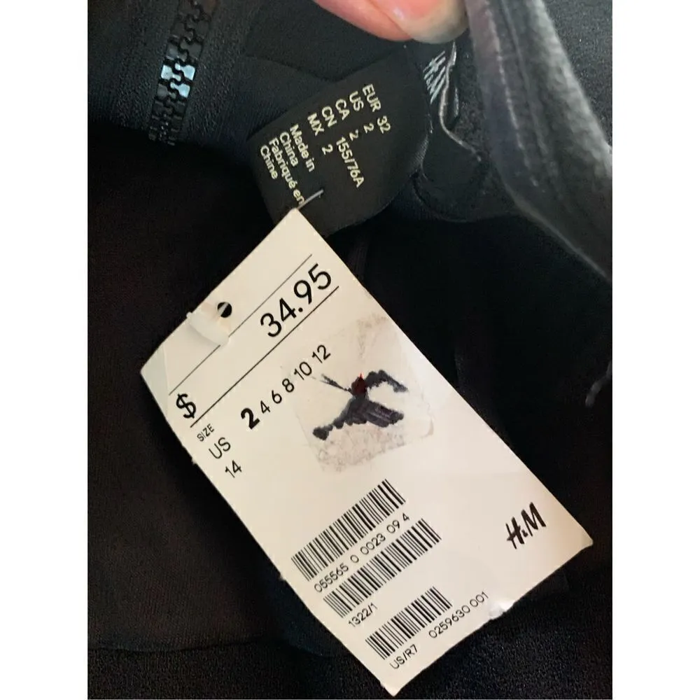 H&M black dress size 2 - Image 3