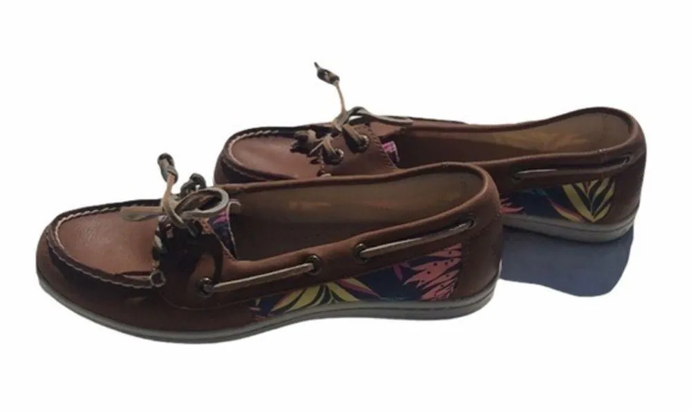 Sperry Top Sider with Floral Print Shoes Size 6.5 - Image 3