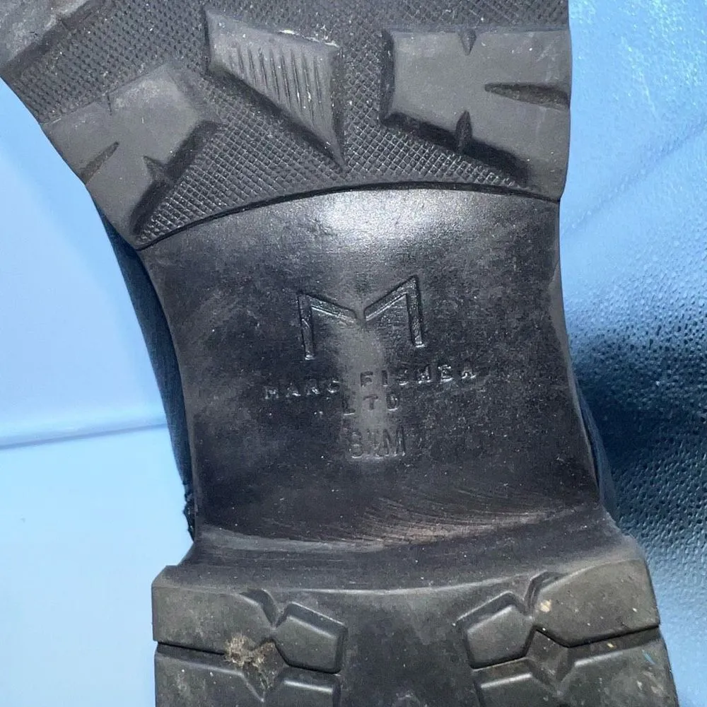 Marc Fisher Women's Black Misty Leather Knee High Riding Boots - Image 9