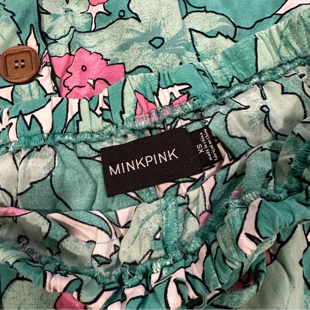 revolve minkpink sweet surrender tropical pajamas set size extra small - Image 3