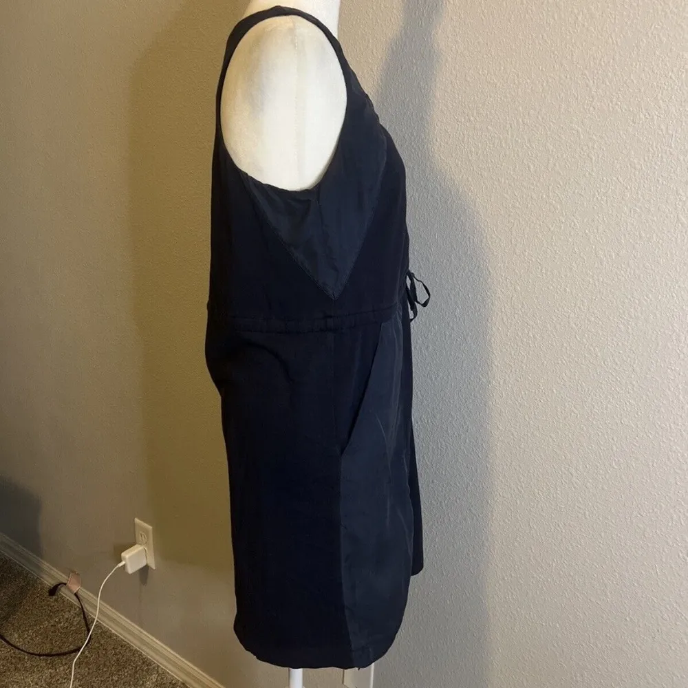 JCrew Silk/Cotton Racerback Dress Navy Size 2 - Image 2