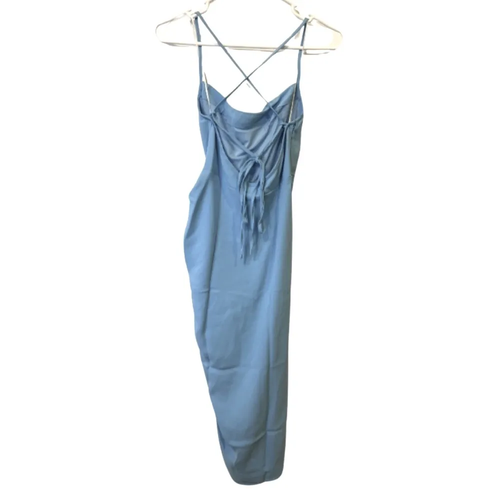 Amanda Uprichard Jasalina Blue Backless Midi Dress XS - Image 6