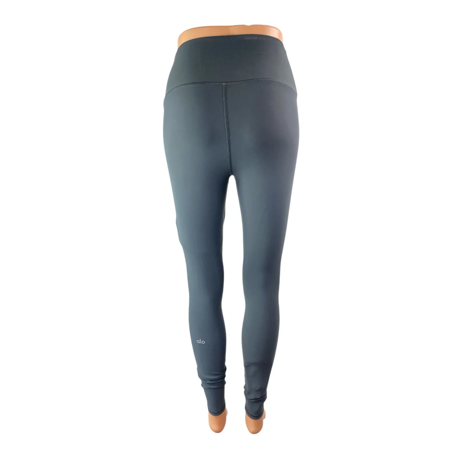 Alo Yoga Ripped Warrior Gray High Rise Yoga Workout Athletic Leggings Pants XS - Image 2