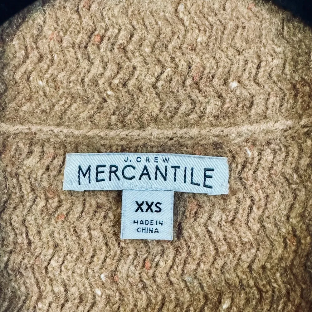 J. Crew Mercantile Donegal Wool Blend Brown Sweater Coat Size XXS - Image 9