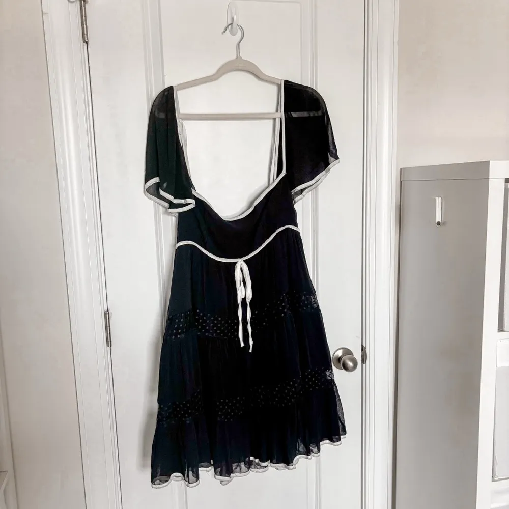 NEW Anthropologie Maeve Flutter-Sleeve Bow Babydoll Mini Dress - Image 4