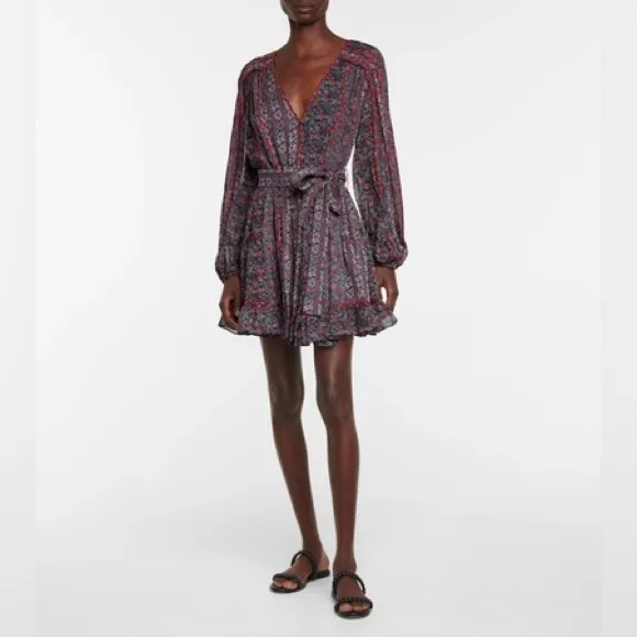 Ulla Johnson Eleni‎ Floral Silk Minidress in Twilight - Image 5