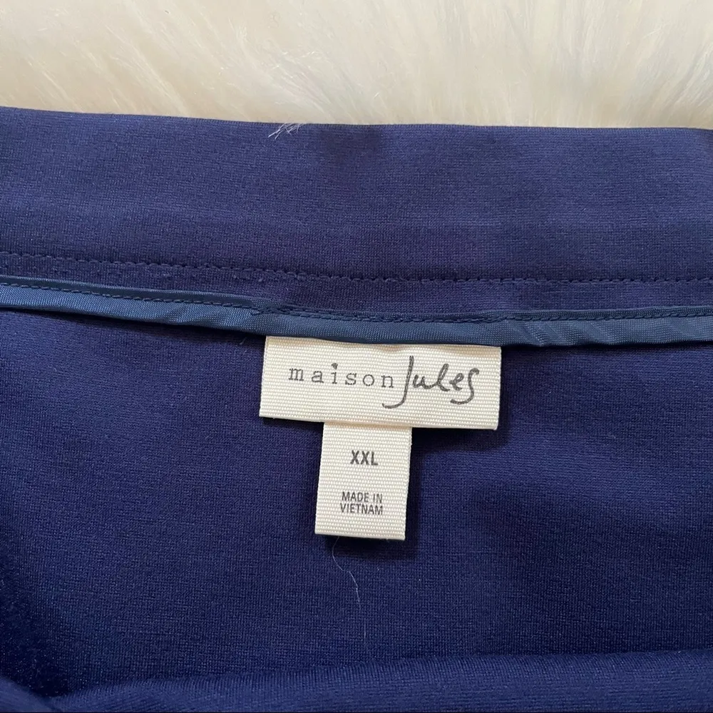 Maison Jules Women's Navy Blue Bow Plus Size Skirt - Image 5