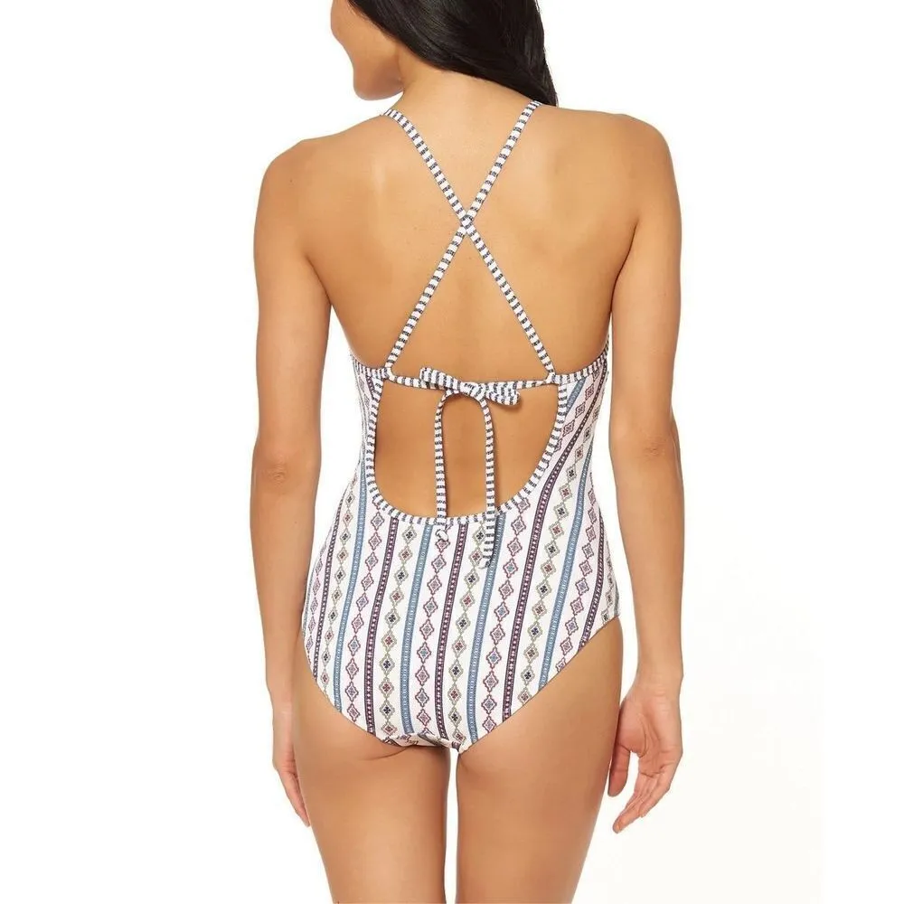 New. Jessica Simpson Moroccan Stripe Printed One-Piece Swimsuit. Retails $98 - Image 4