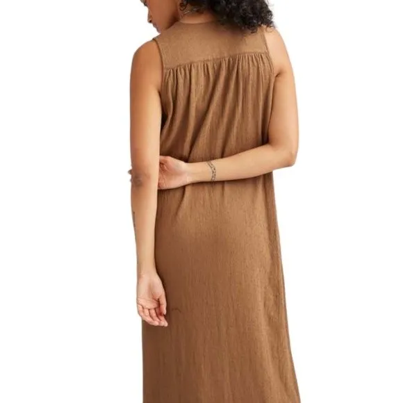 NWT Richer Poorer Vacation Dress Morning Roast Tan Cloudweave Cotton Size XL NEW Brown - Image 9