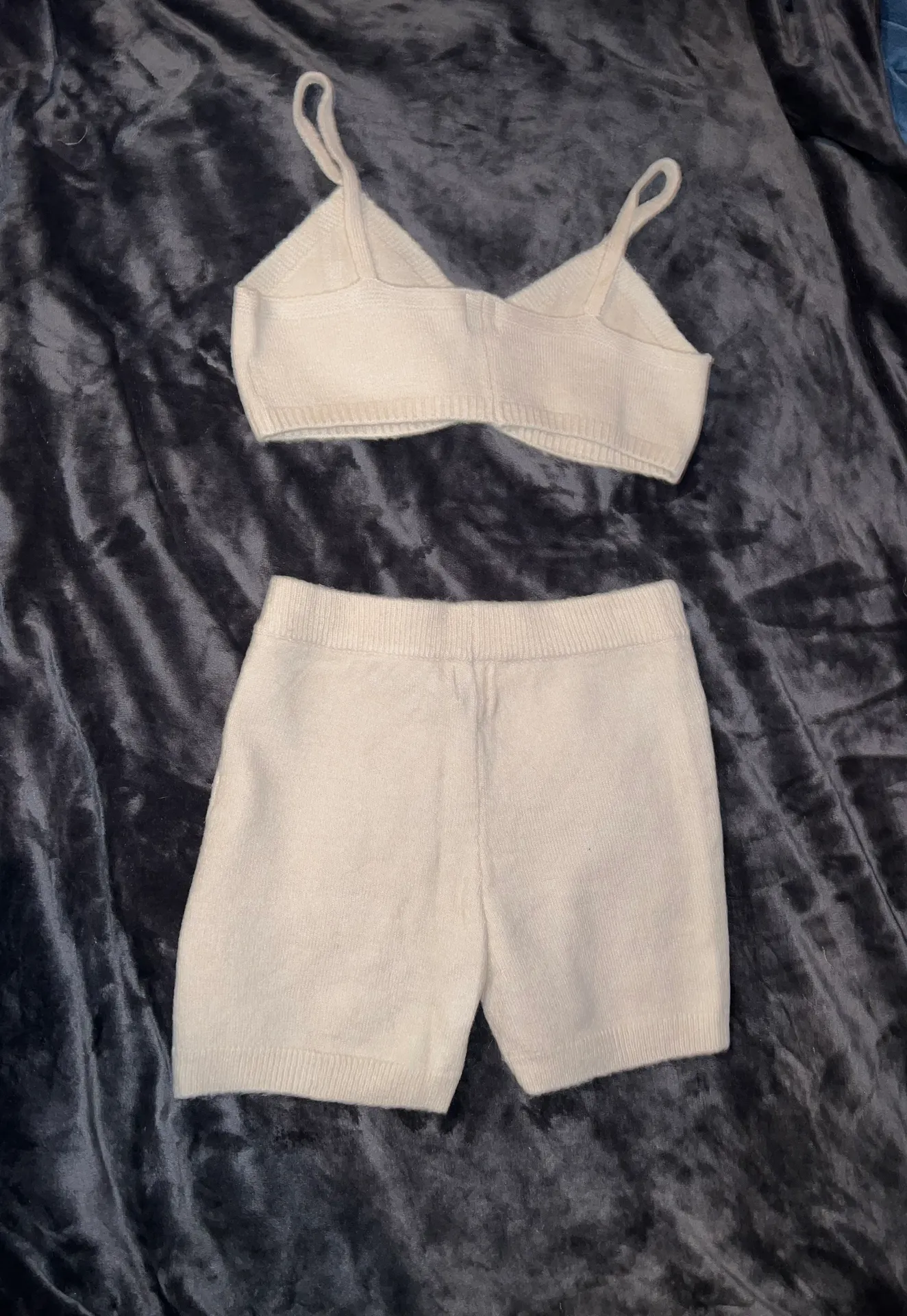 Nyla Bralette & Biker Short Set in Beige - Image 12