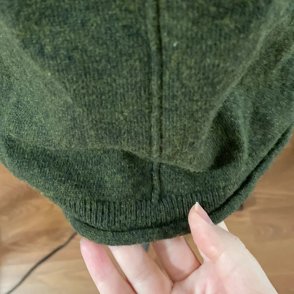 J Crew Factory olive green plush wool blend center rib v - Image 8