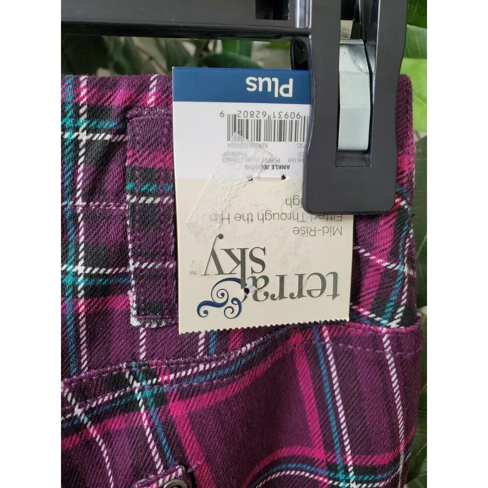 Terra & Sky Women's Multicolor Cotton & Polyester Mid Rise Casual Skinny Pant 4X - Image 6