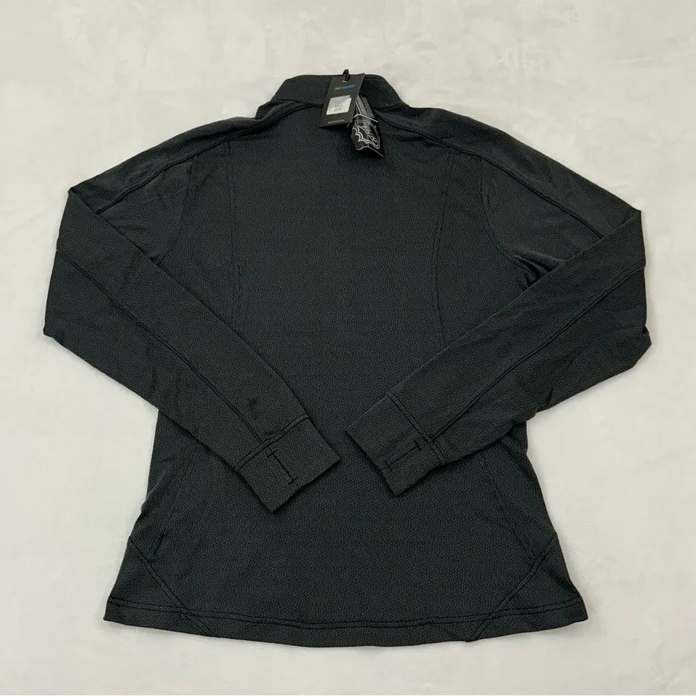 Levelwear Anaheim Ducks NHL Black Pacer Team Script Half Zip Jacket Womens M Size M - Image 12