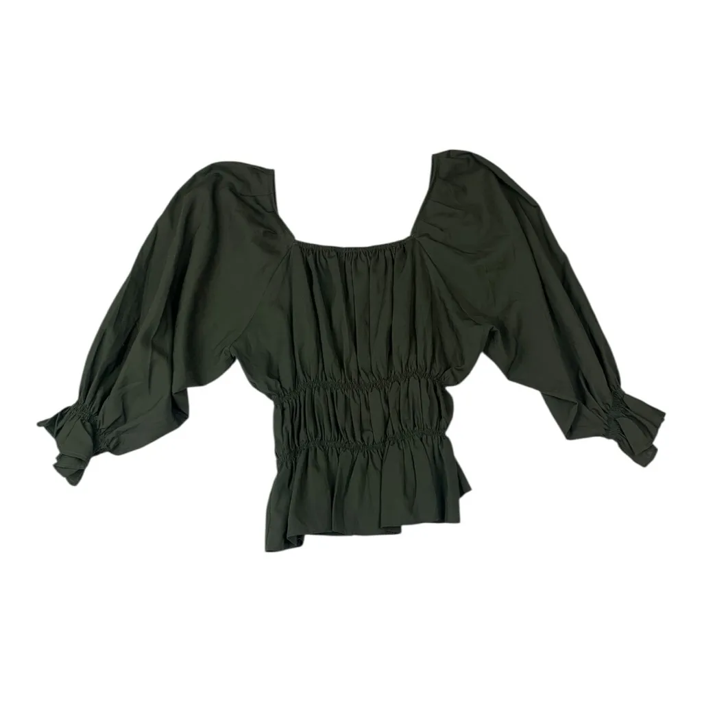 Springfield size eu 40 medium Olive Green Blouse Renaissance cosplay sand dollar - Image 9