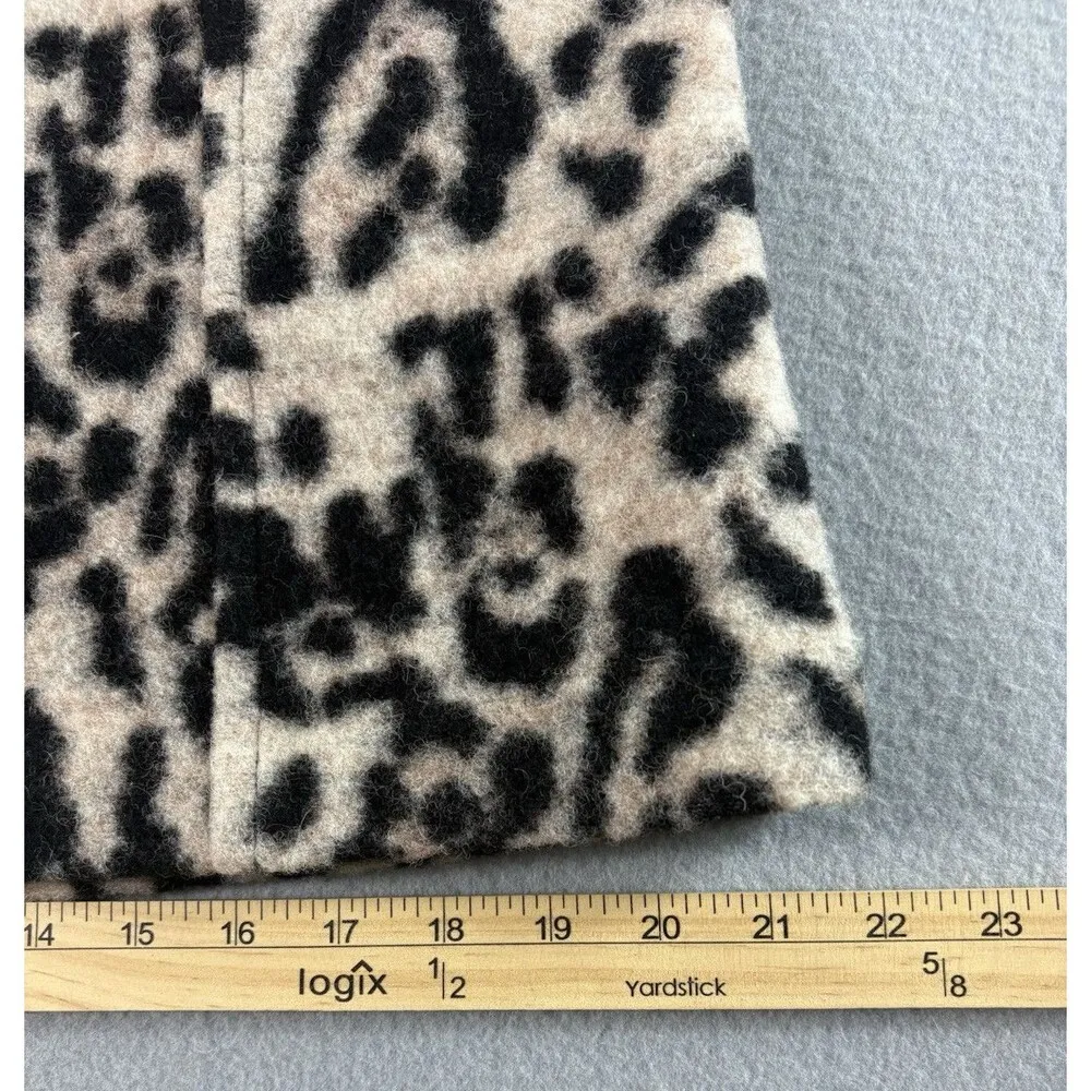 Ann Taylor Skirt Womens Size 6 Tan and Black Leopard Animal Print Wool Blend NEW - Image 8