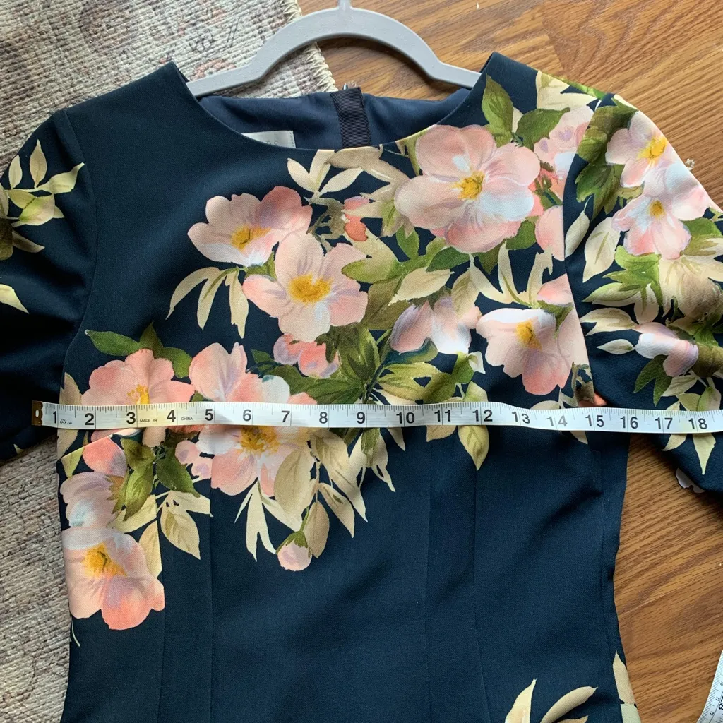 Hobbs London Bloomington Formal Women Dress Size 6 Blue Floral Wedding Outfit - Image 6