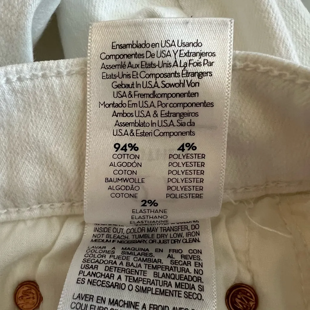 Mother Women’s The Insider Crop Step Fray White Jeans In Fairest Of Them All 27 - Image 11