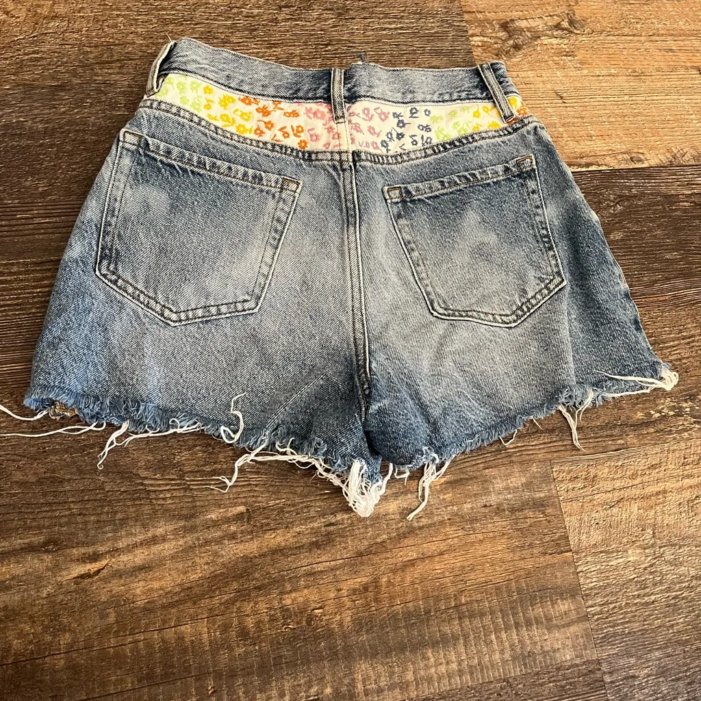 PacSun Light Blue Distressed Jean Shorts - Image 5