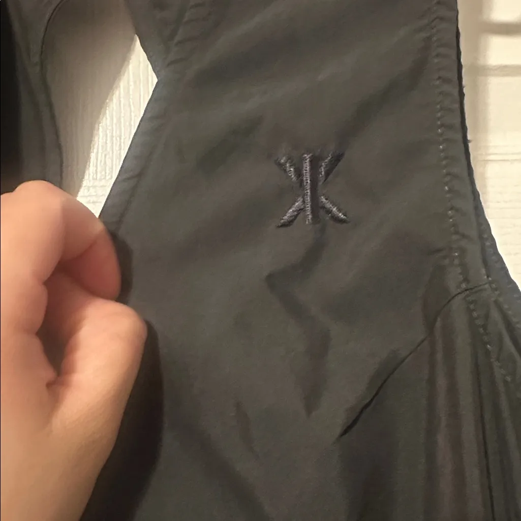 Onepiece sleeveless open back charcoal gray jumpsuit size small - Image 2