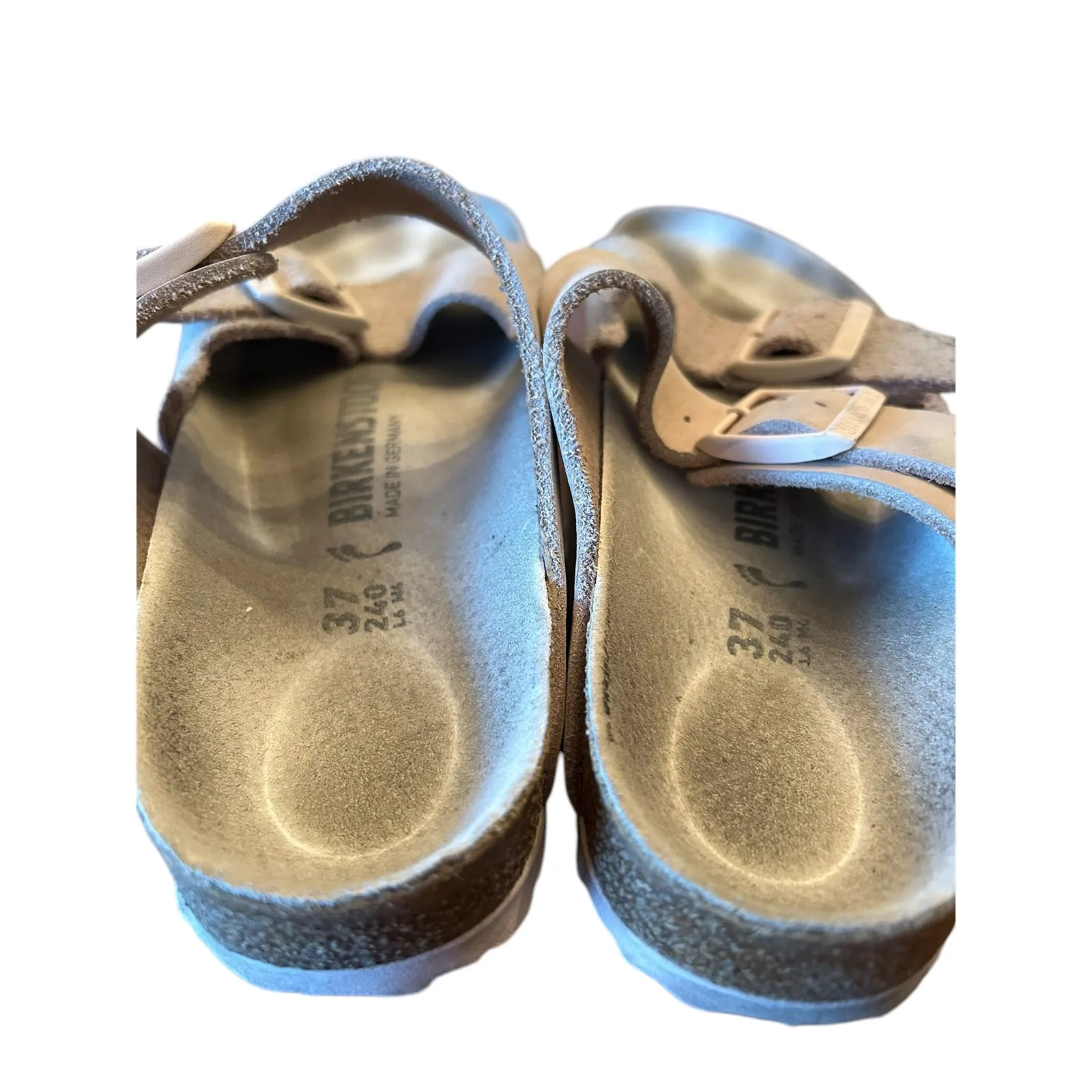 BIRKENSTOCK Women's Arizona Sandals EU 37 US 6 6.5 Pink Light Rose Suede Nubuck - Image 10