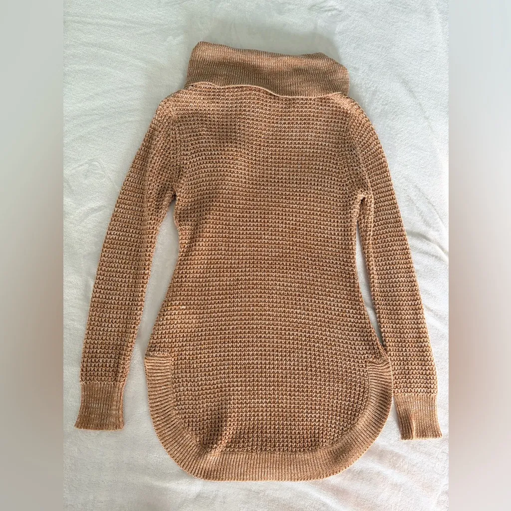 GBG Los Angeles Camel Cowl Neck Sweater Tan - Image 4