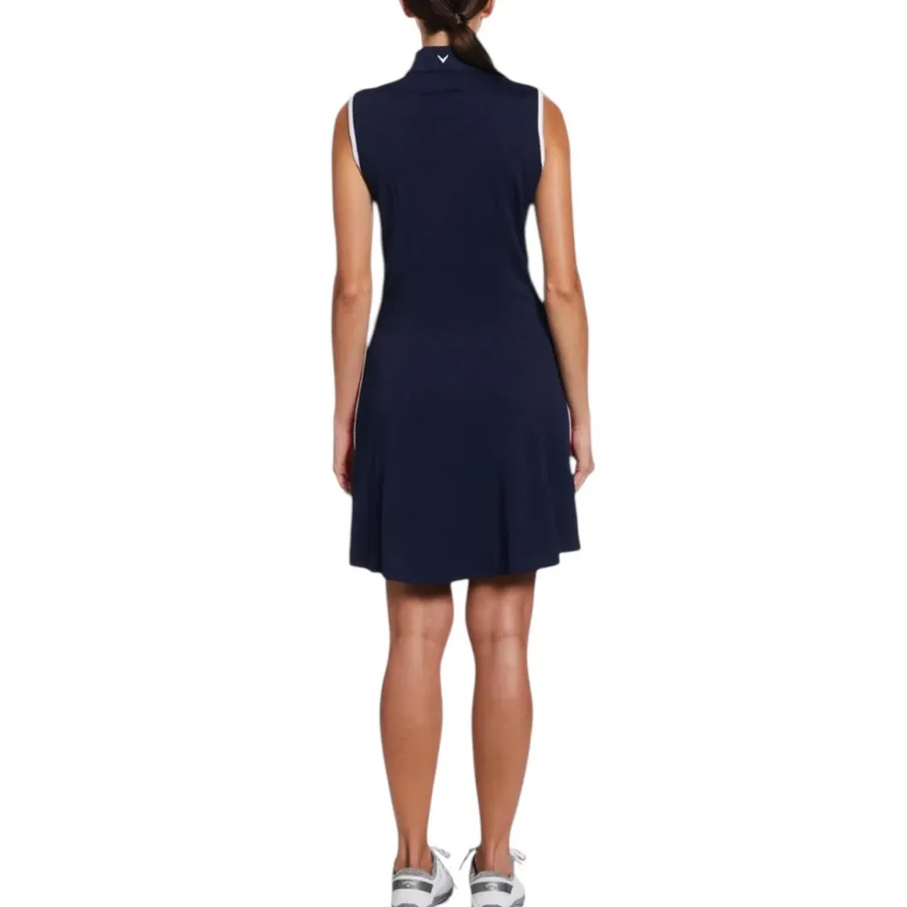 CALLAWAY COLOR BLOCK NAVY BLUE GOLF SLEEVELESS DRESS S - Image 2