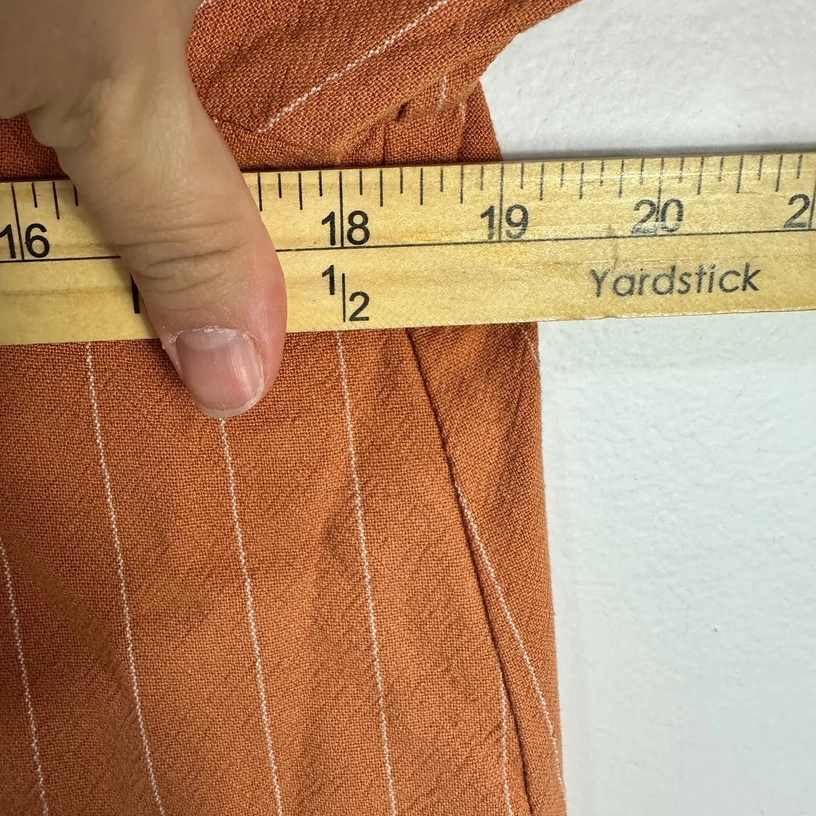 Lalavon Boho Peasant Dress Women S Rust Orange Striped Puff‎ Sleeve Cottagecore - Image 6