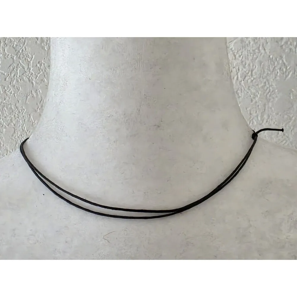 Amethyst Geode Necklace Crystal Pendant Jewelry Quartz Blue Adjustable Twine EUC - Image 7