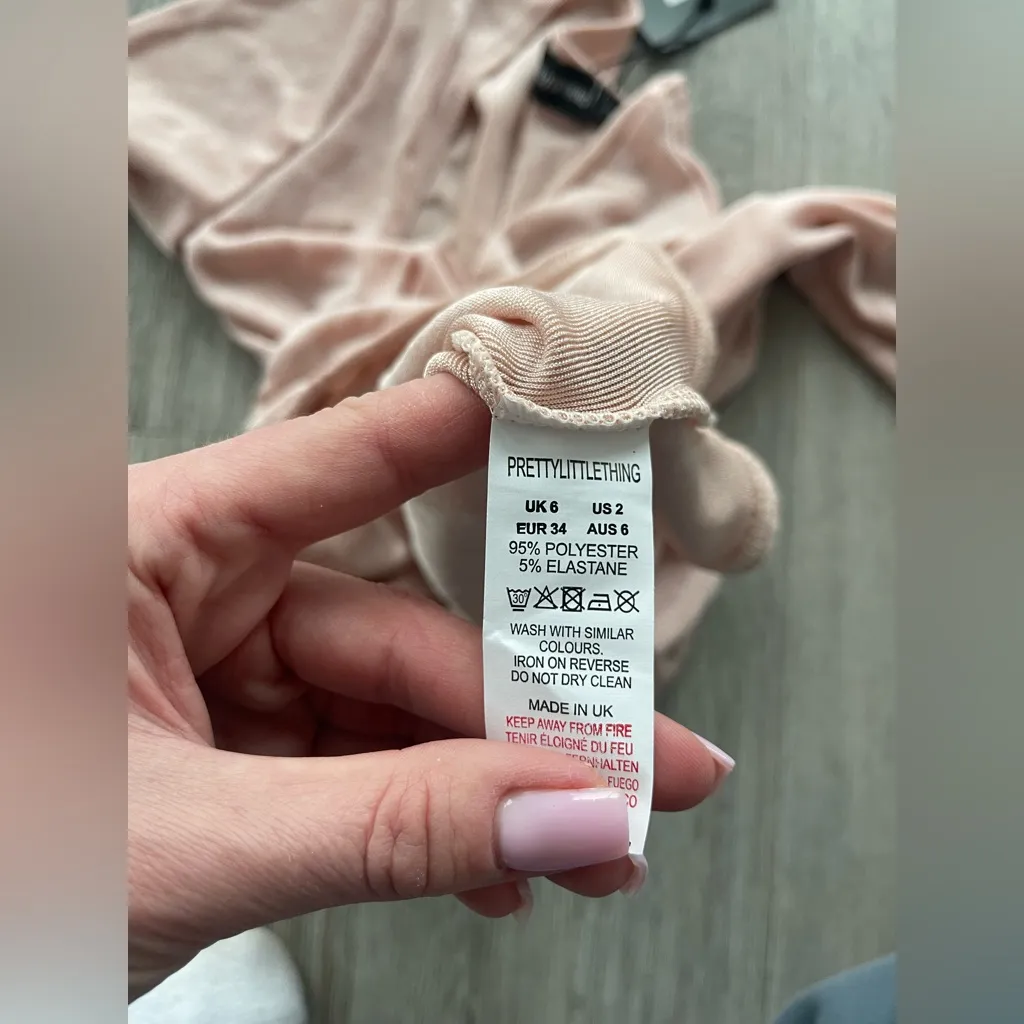 NWT PLT PINK CREAM SLINKY SCOOP NECK BODYSUIT US2 - Image 7