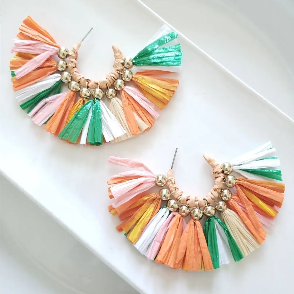 New! FP Emelie Raffia Earrings - Image 5