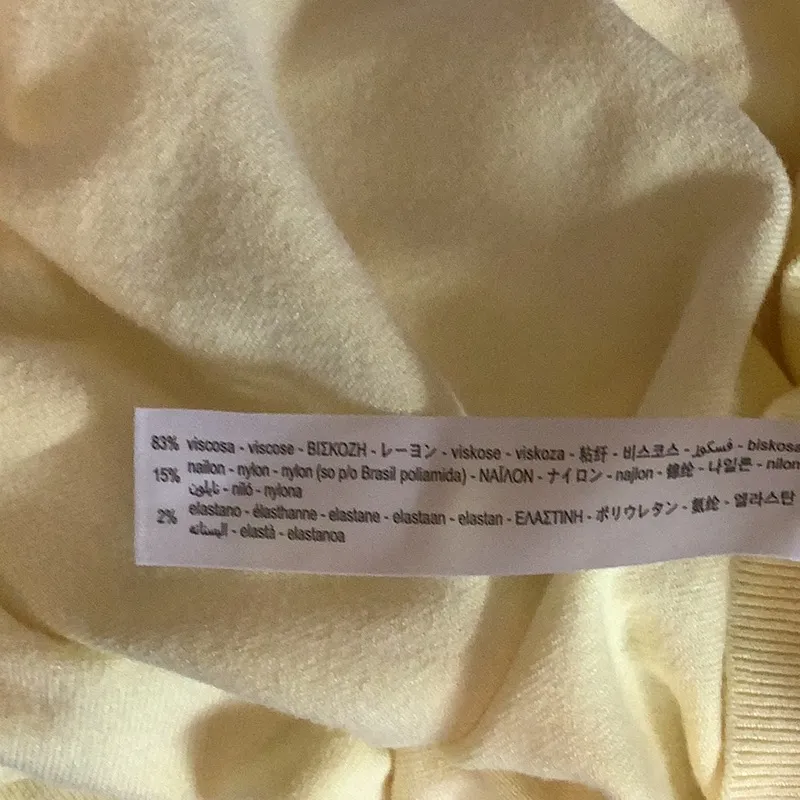 Zara Size Medium Yellow Sweater with Gold Button Accents. Preloved - Image 8