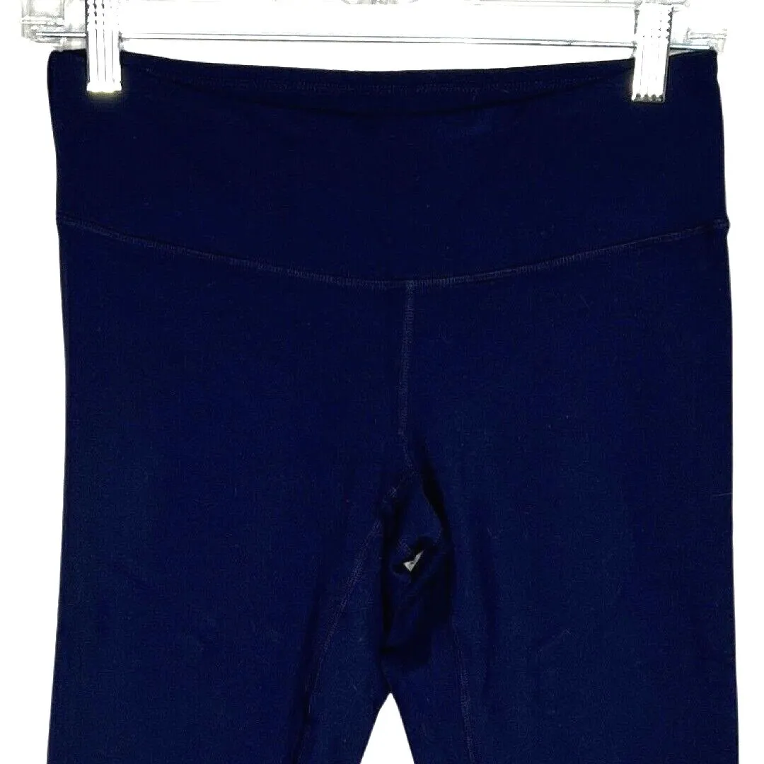 PrAna Yoga Leggings M‎ Medium Navy Blue Cropped Capris Activewear Gym Pilates - Image 4