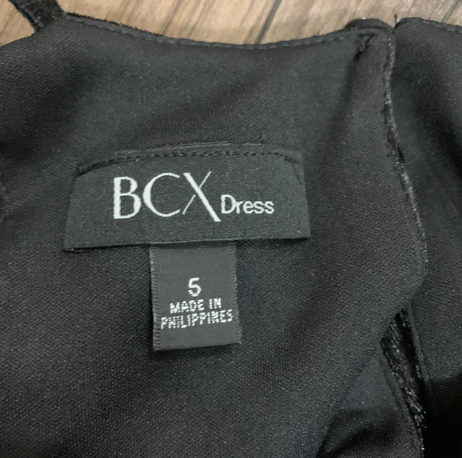 BCX Black Belted Velvet Fit & Flare Dress Size 5 - Image 9