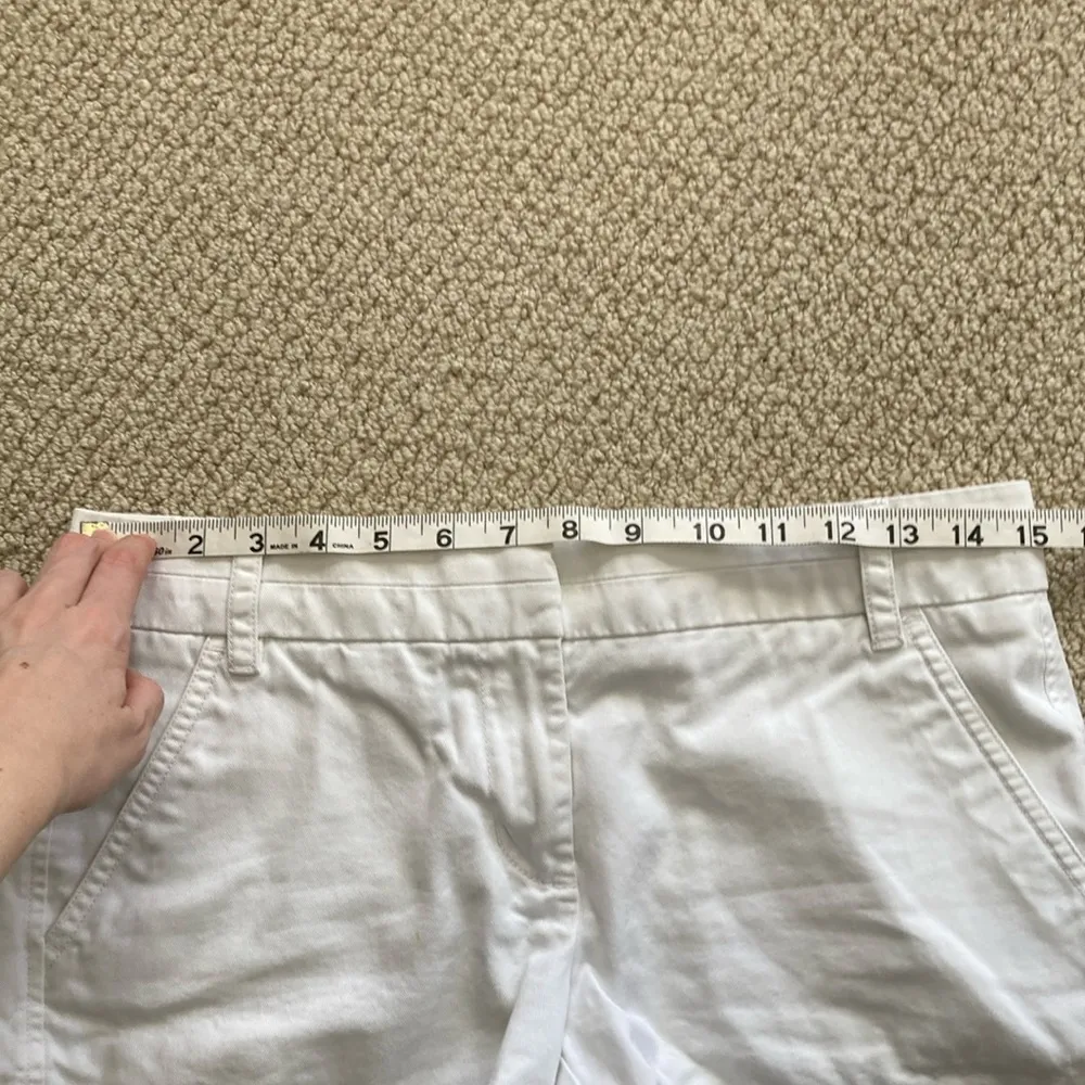 J. Crew Chino Shorts Size 2 Thick Fabric White Like New Boating Casual Preppy - Image 4