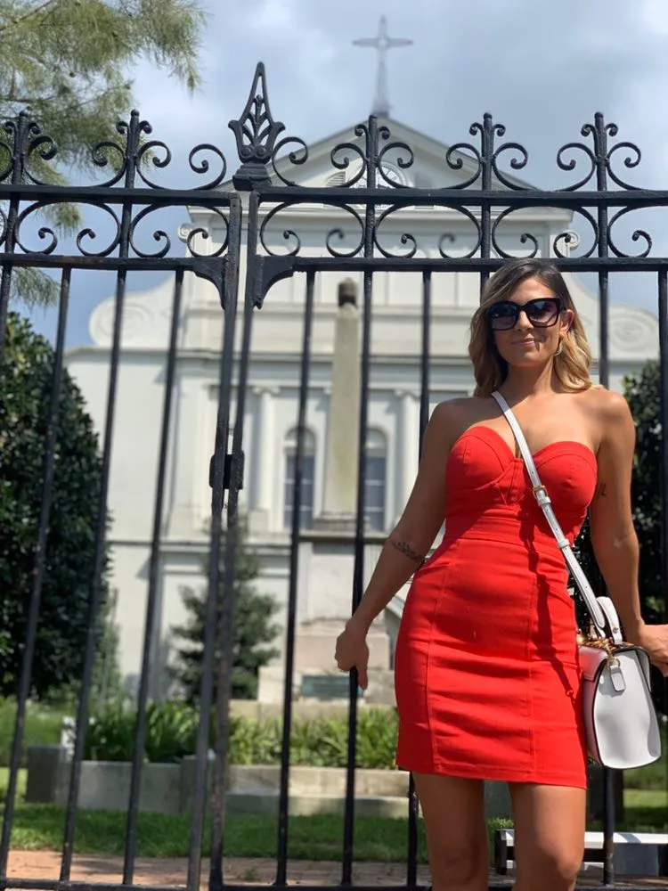 Denim Mini Dress - Image 7