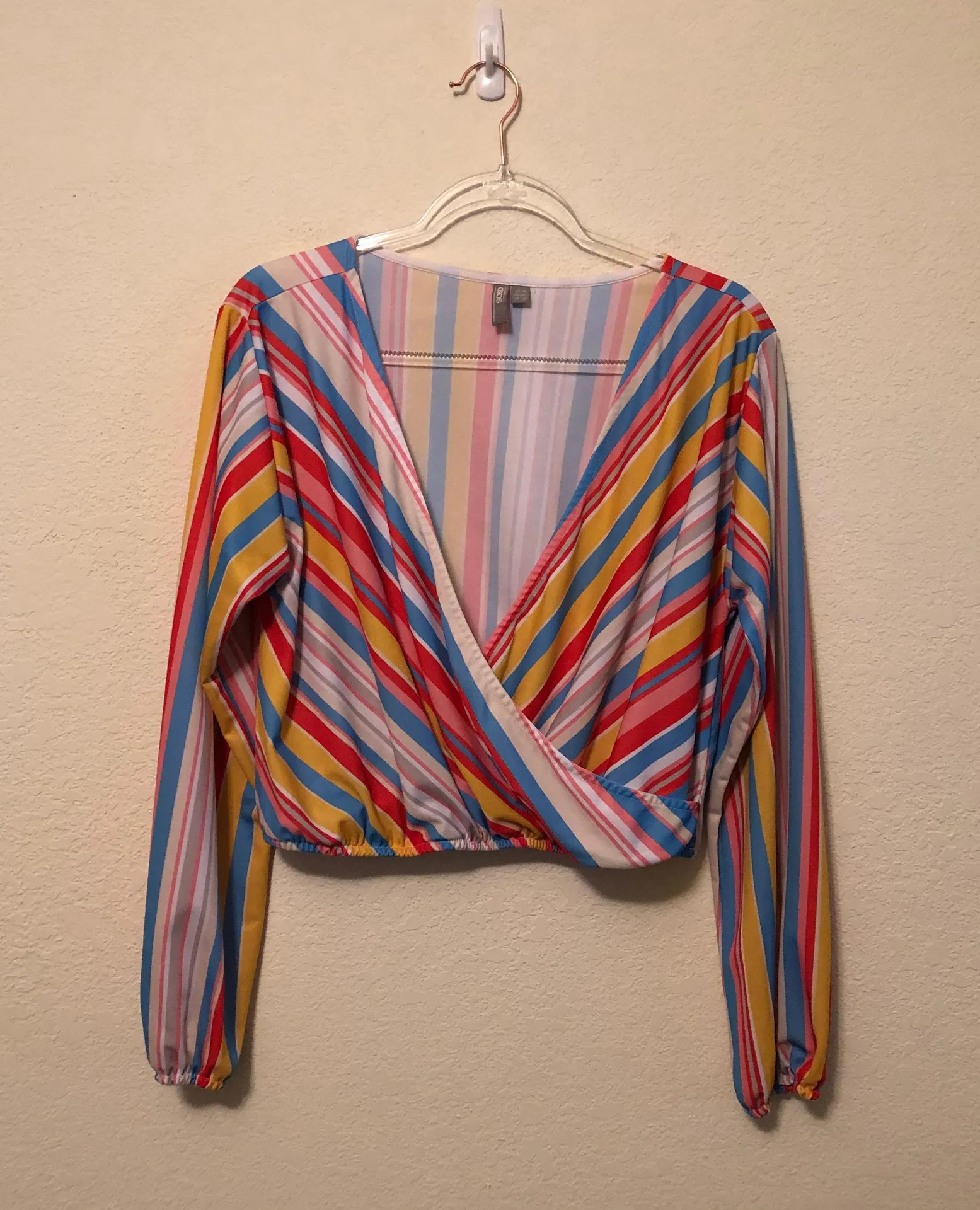 Multicolor Long Sleeve Crop Elastic Waist 14 - Image 2