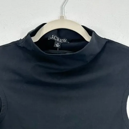 J. Crew Women's‎ XS Black Mock Neck Sleeveless Tank Top Minimalist Essential NWT - Image 2