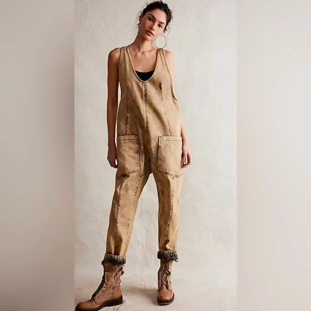 NWT Free People We The Free High Roller Jumpsuit - Farrow - Image 3
