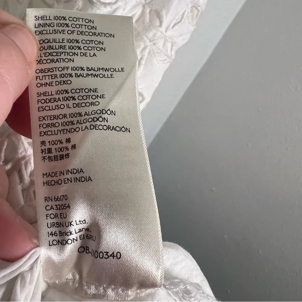 Maeve Anthropologie Monika Beaded Eyelet Sleeveless Peplum Blouse White XS - Image 13