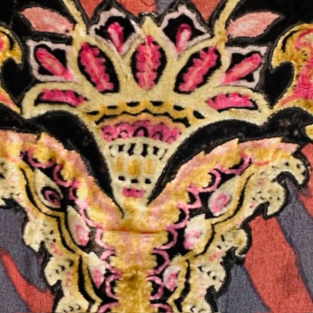 Soft Surroundings Witchy Gothic Art Nouveau Velvet Maxi Dress Oversized 8 Petite - Image 4