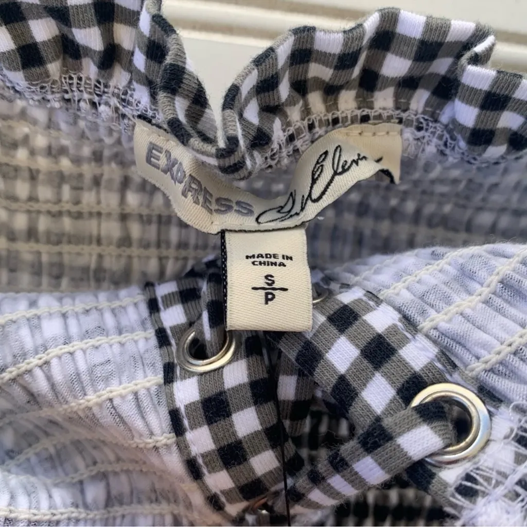 Express Black and White Sleeveless Bustier Top - Image 4