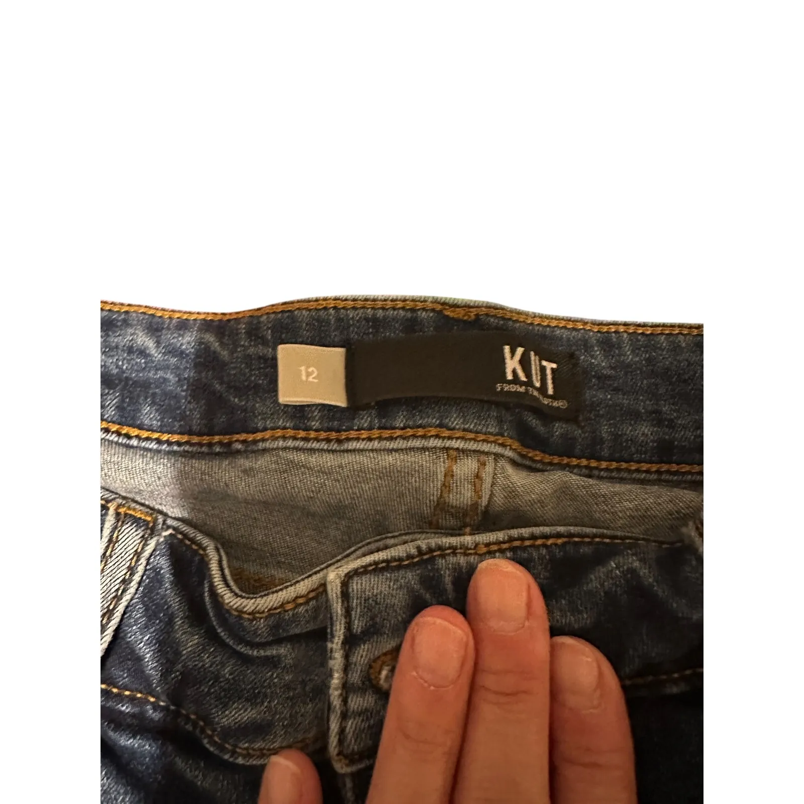 Kut From‎ the Kloth Women's Size 12 Denim Shorts Blue Distressed Cuffed - Image 2
