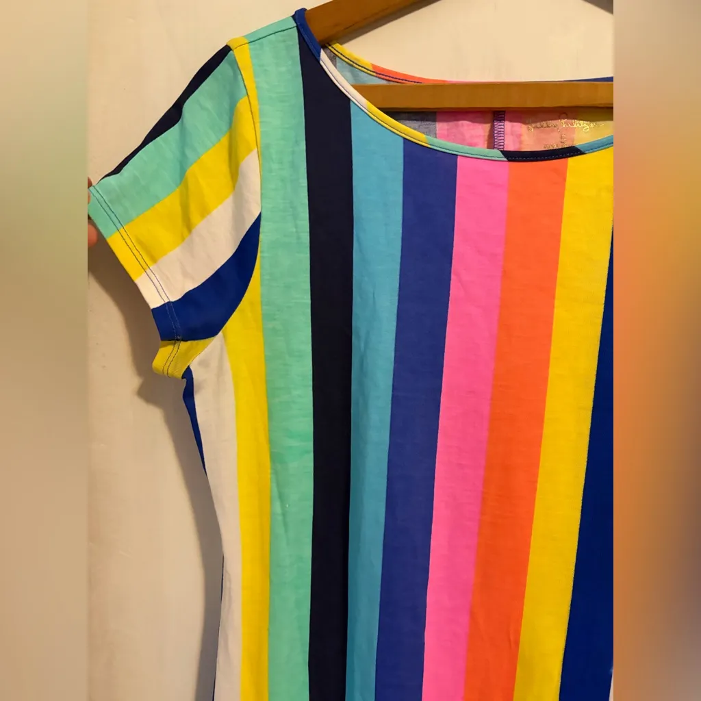 Lily Pulitzer size small crew neck stripy dress. 
Preowned excellent condition. - Image 5