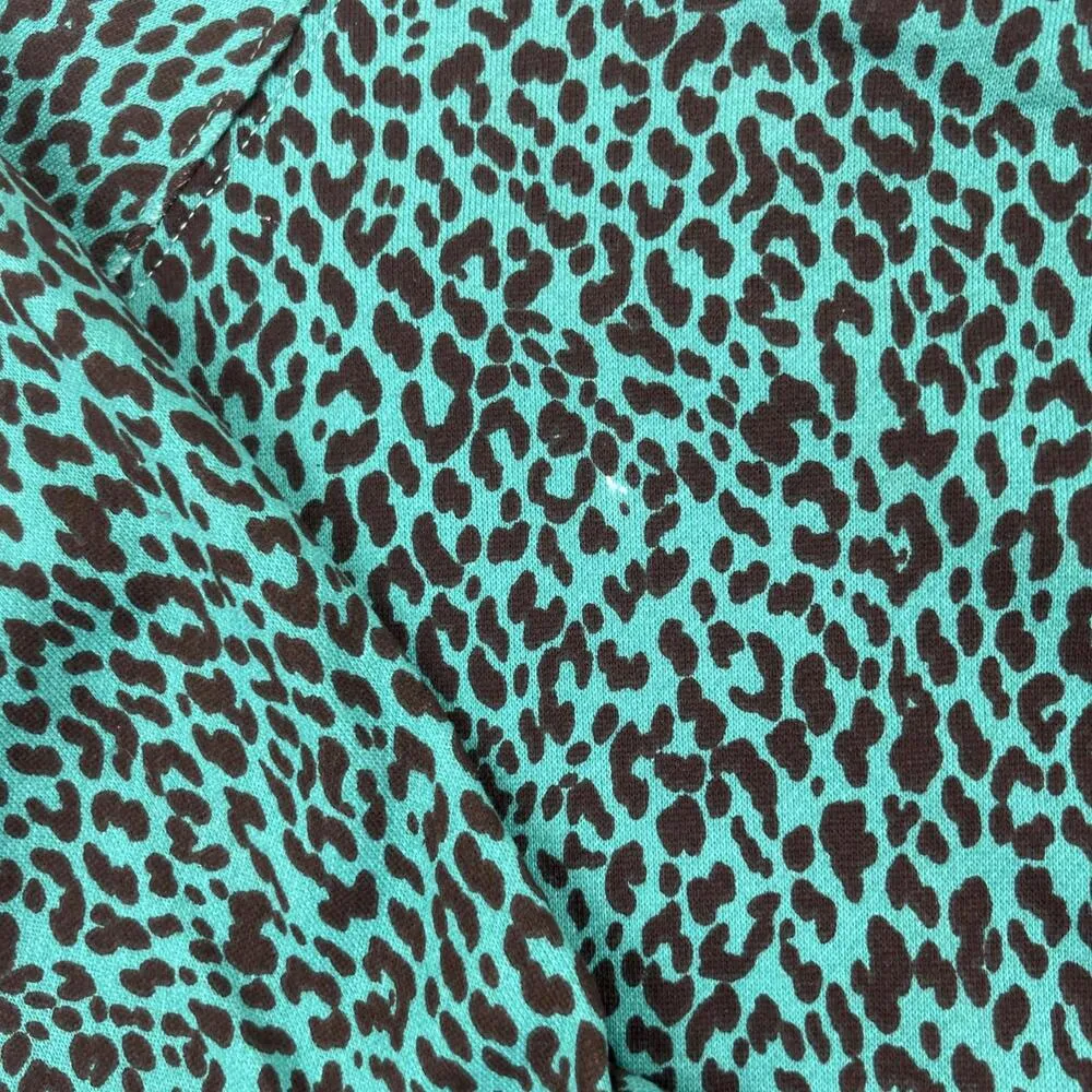 JUN & IVY Vintage Animal Print Green Black Sweatshirt Sz - Image 7