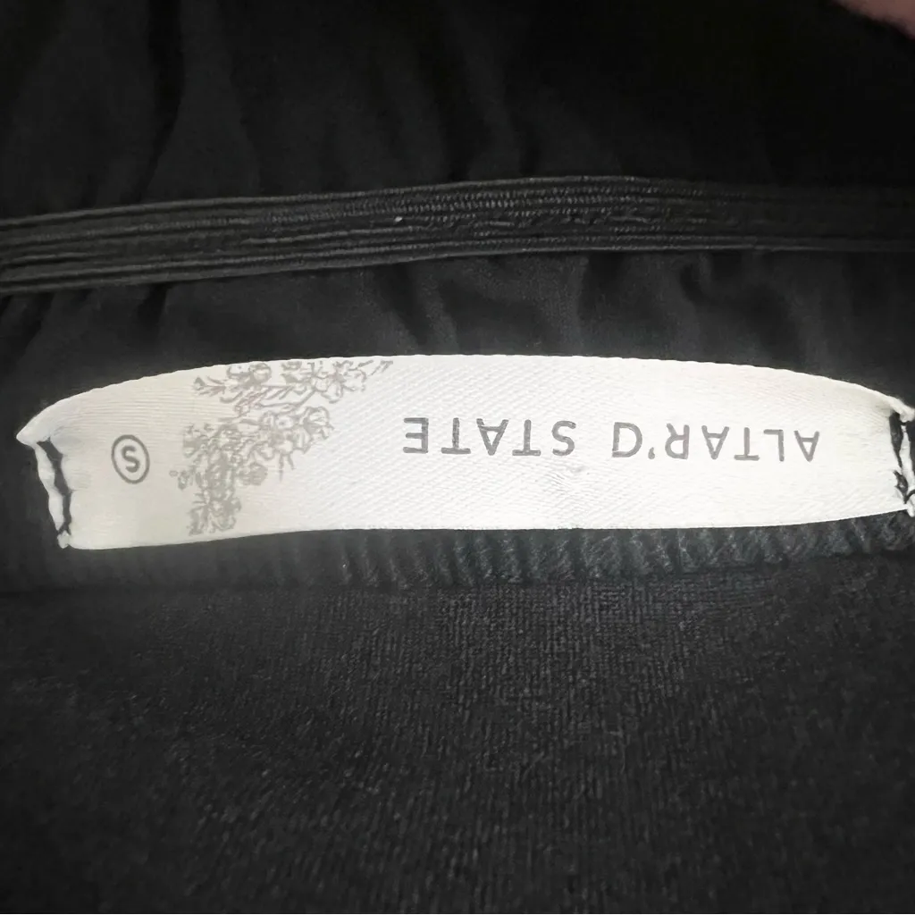 Altar’d State Black Sleeveless Smocked Triangle Cup Maxi Dress Size Small Witchy - Image 10